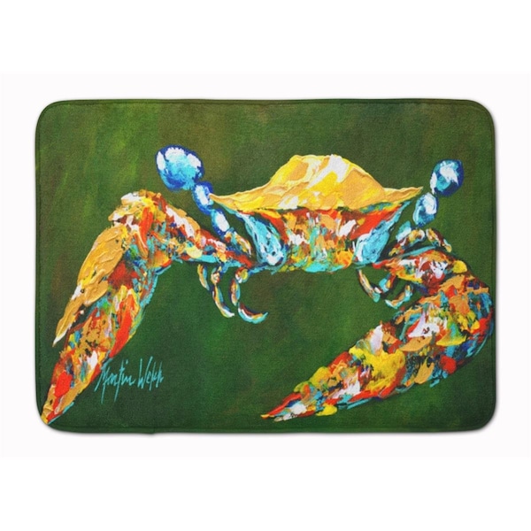 Carolines Treasures Go Green Crab Machine Washable Memory Foam Mat MW1157RUG - main
